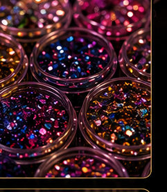 Potes de glitter coloridos